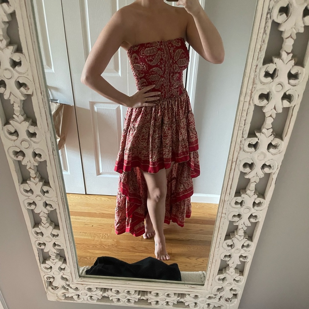 Printed asymmetrical dress
